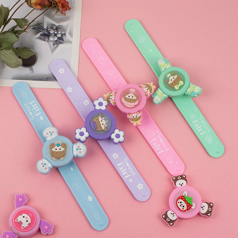 New Flash Rotating Gyro Mosquito Repellent Bracelet Creative Cute Children Mosquito Repellent Rotating Flash Ring Pop Wholesale