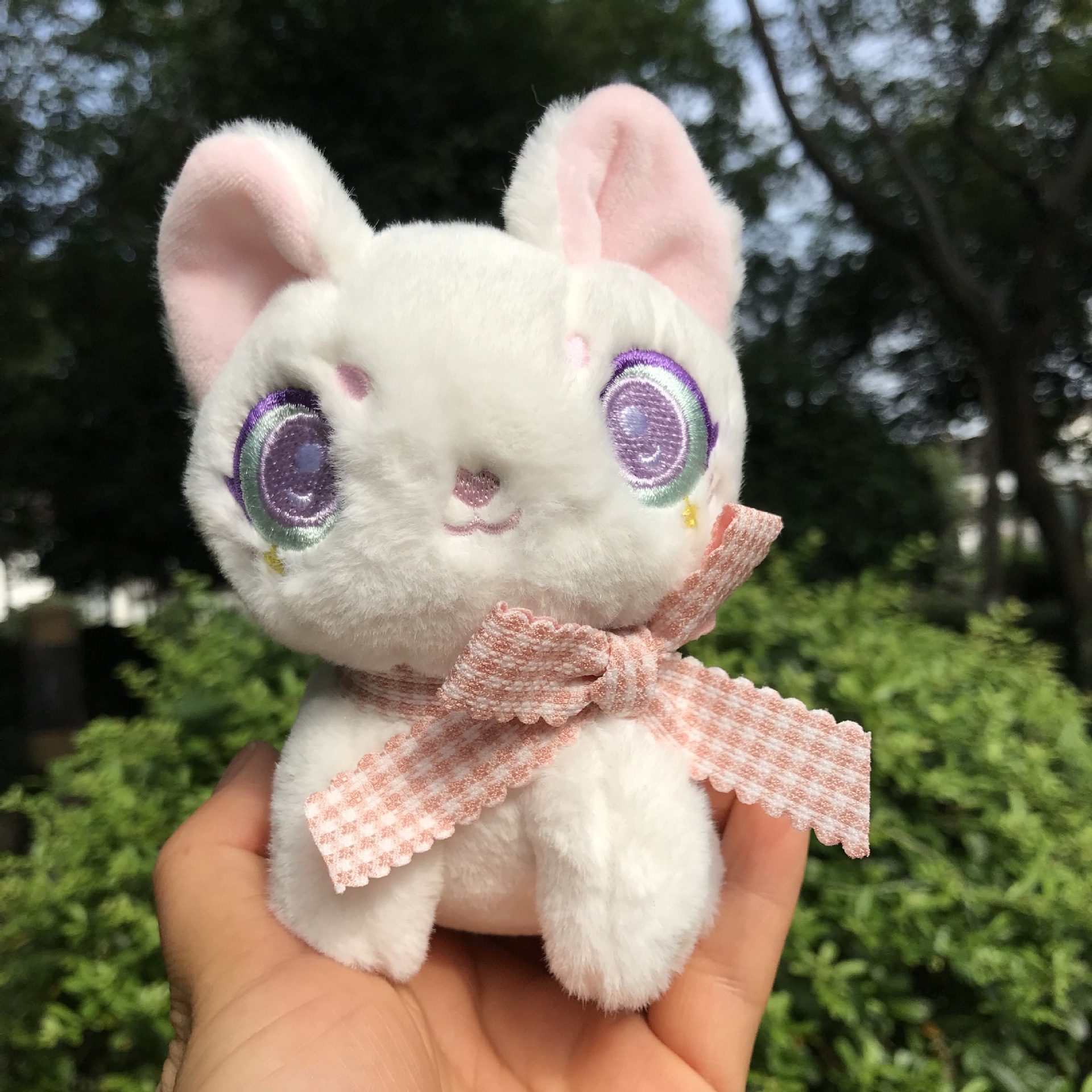 创意新款玛丽猫钥匙扣毛绒公仔玩具汽车书包挂件可爱玩偶女生礼物