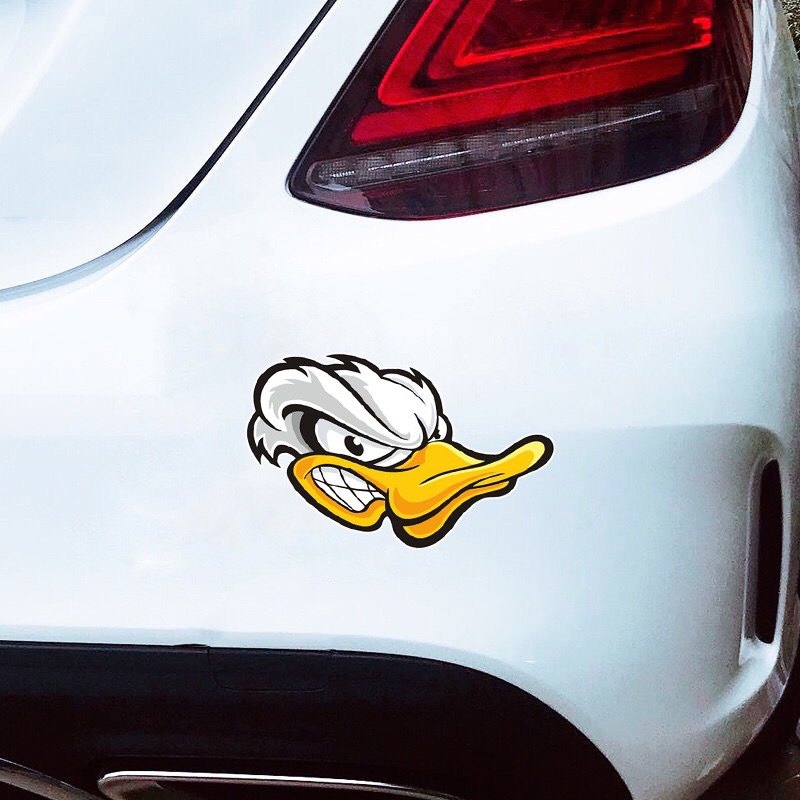 外贸亚马逊速卖通热销汽车贴纸鸭嘴个性创意车身划痕油箱盖装饰贴
