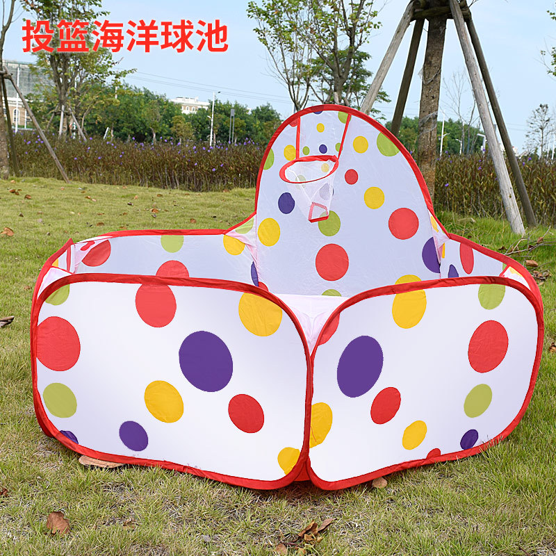 Cross-Border Children's Tent Outdoor Toy Play House Cartoon Car Indoor Foldable Shooting Ocean Ball Pool Wholesale