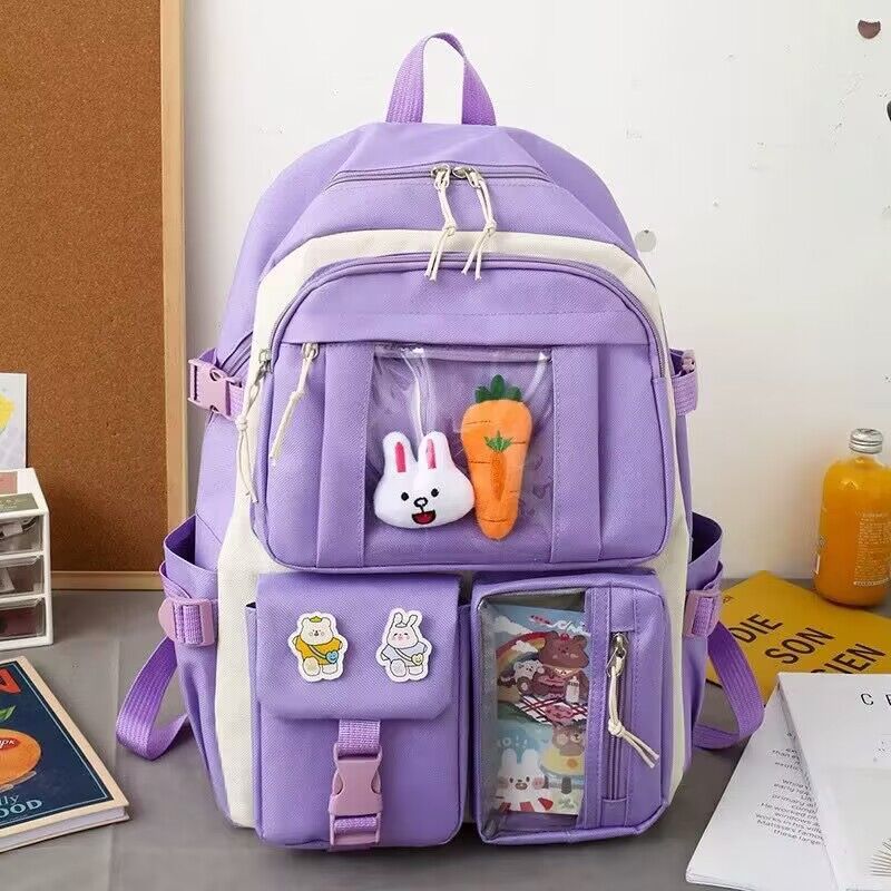 New Cartoon Primary School Student Match Sets Schoolbag Female Korean Junior High School High School Large Capacity Fashion Backpack Backpack Male
