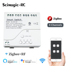 Zigbee 3.0 涂鸦智能开关 220V WIFI 模块 4CH 远程开关控制器433