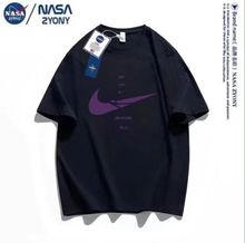 NASA联名官方短袖T恤男女同款夏季全棉半袖情侣体恤打底潮