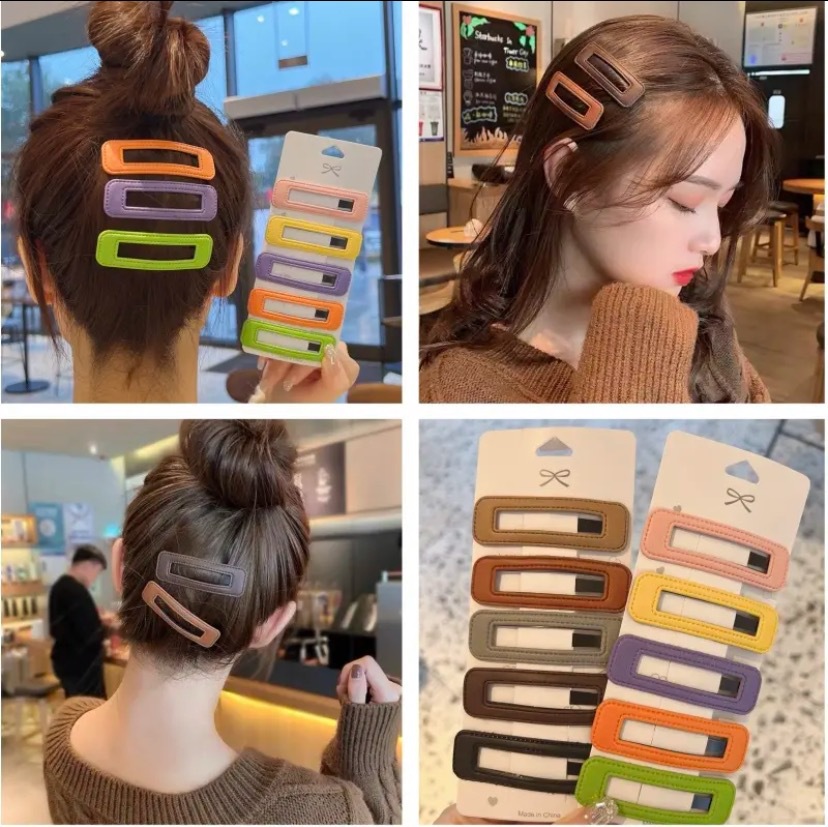 2023 Best-Seller on Douyin Internet Influencer Hair Clip Girl Side Clip Candy Color Bangs Cropped Hair Clip BB Clip Hairpin Headdress