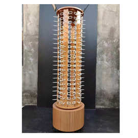 【君顺】旋转120付108付圆形底竹色落地太阳眼镜墨镜眼镜陈列货架