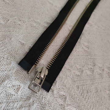 ykk正品5号金属白铜单开尾拉链 夹克拉链 外套门襟拉链 防下滑