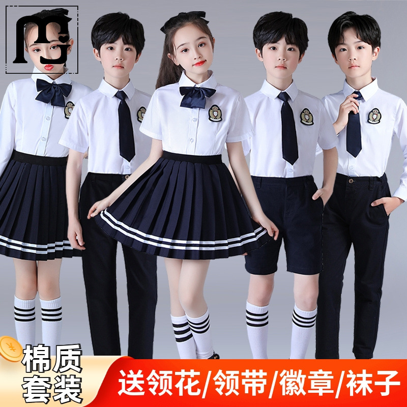 贝群小学生合唱演出服装诗歌朗诵表演服儿童演讲校服幼儿园园服毕