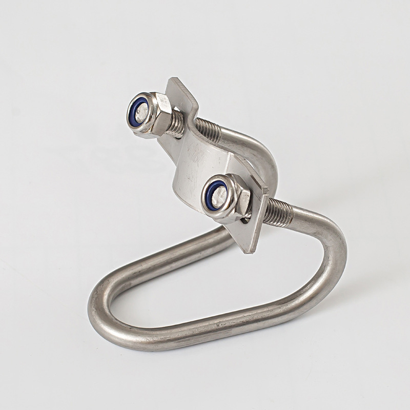 304不锈钢双u型螺栓螺丝交叉u形卡扣十字管卡异型箍大棚养猪畜牧