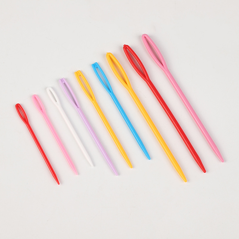 ABS塑料手缝针编织工具塑料毛衣针 大眼刺绣针 diy手工塑料针批发