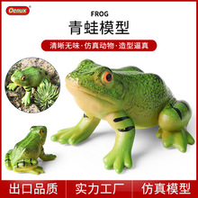 儿童仿真认知科教动物玩具野生动物模型实心牛蛙青蛙菜蛙摆件礼物
