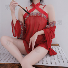 萦烟情趣内衣唐风性感汉服睡衣异域风情宫廷吊带qqny开衫披肩套装