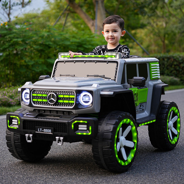 儿童电动车汽车四轮可遥控双人越野车大号玩具车小孩suv可坐大人