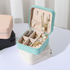 Simplicity convenient Jewelry storage box Home travel Ear Studs Necklace Ring Jewellery princess Storage Jewelry box goods in stock