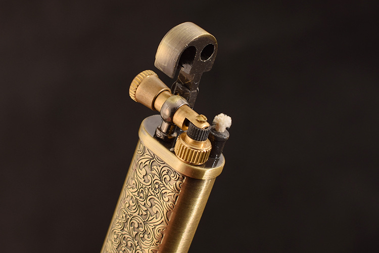 海豚煤油打火机hy-718抬臂搓轮怀旧老式创意包皮木头改装