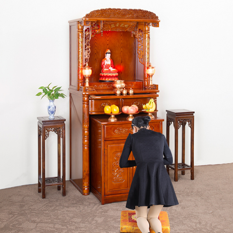 佛龛立柜实木财神柜供台客厅神台家用香案佛台现代简约供桌经济型