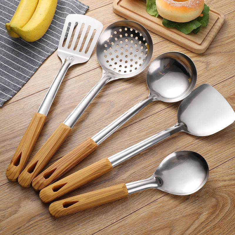 加厚不锈钢厨具套装锅铲煎铲汤勺漏勺粥饭勺家用厨房用品炒菜铲子
