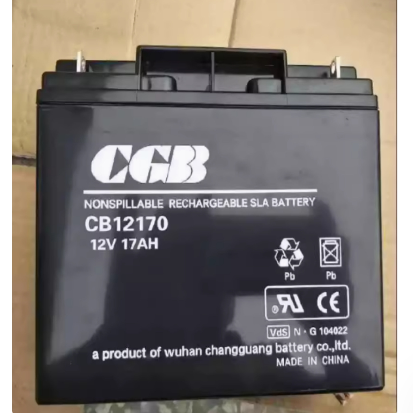 武汉CGB长光蓄电池CB12170 12V17AH电梯断电平层UPS消防主机备用