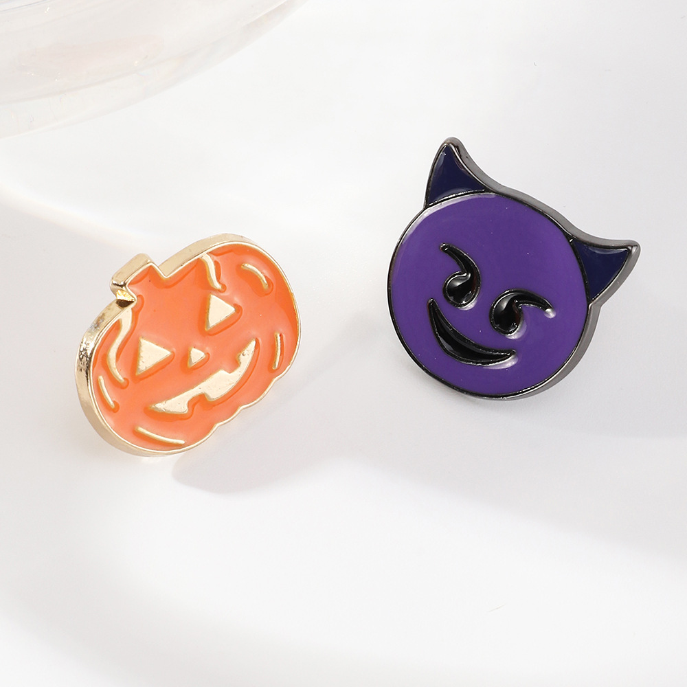 and American Accessories Alloy Oil Dripping Ghost Ghost Pumpkin Halloween Girl Brooch Corsage Creative Badge Pin Buckle
