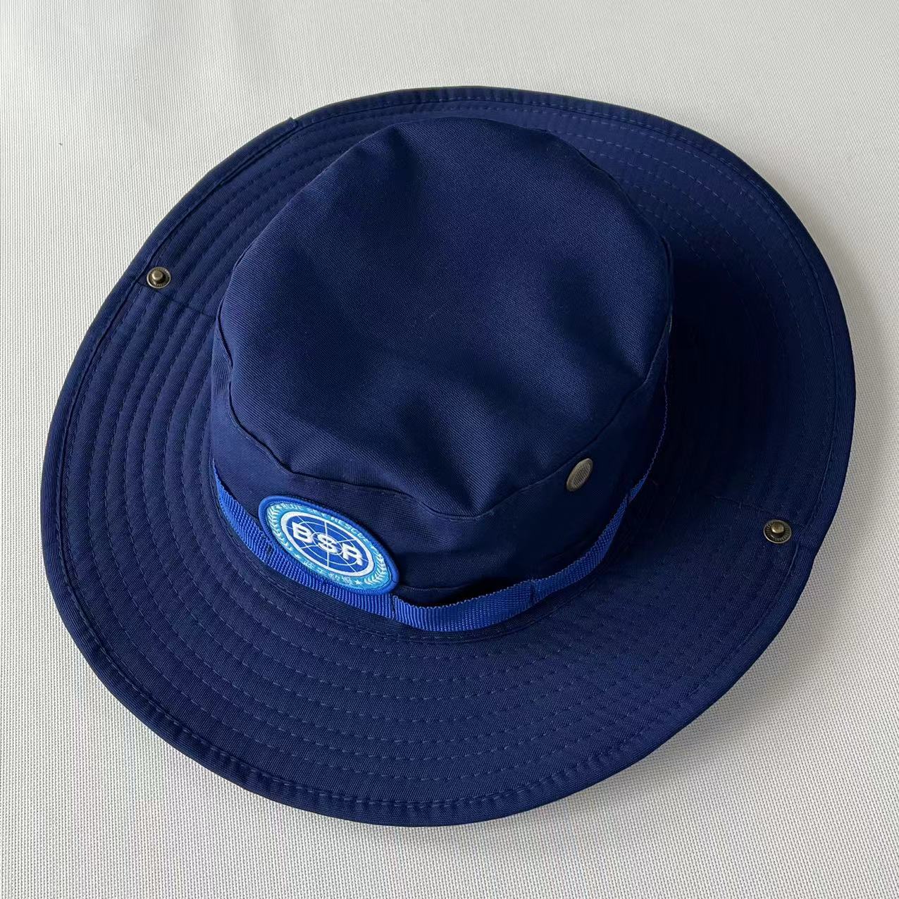 蓝天救援蓝色圆边帽户外应急营救防晒遮阳帽专业组织工作活动帽子