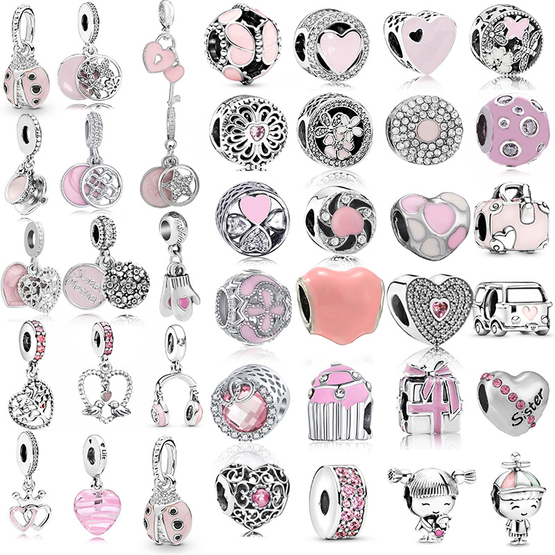 Europe and America Cross Border Rose Gold Silver Love Heart Lucky Tree Yi Chain Ornament Diy Jewelry Accessories Bracelet Wholesale