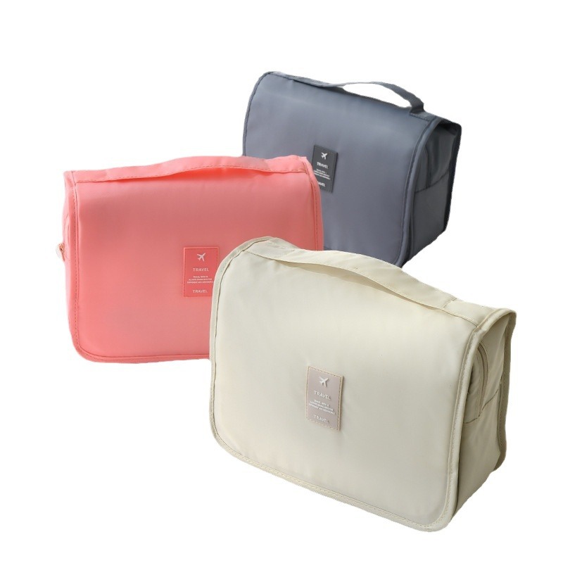 Travel Toiletry Bag Hung with Hook Waterproof Portable Large Capacity Cosmetic Bag Men and Women Wash and Care Dry Wet Separation Storage Bag