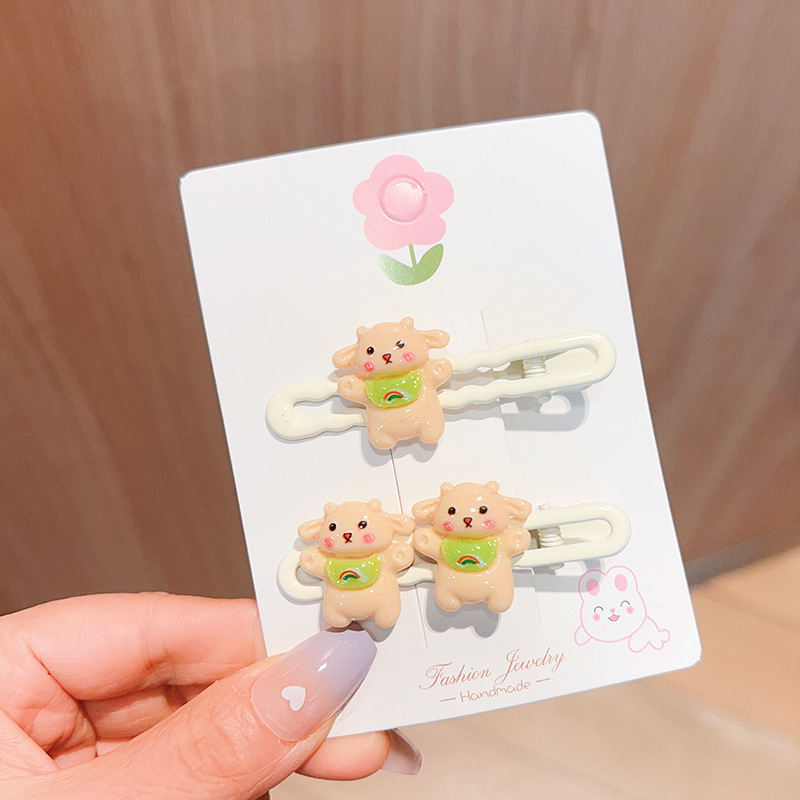 Dopamine Cartoon Hair Pin Side Bangs Cropped Hair Clip Female Forehead Cute Sweet Clip Hairware Hair Accessories Duckbill Clip