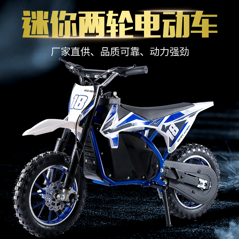 蓝色迷你两轮电动车新款沙滩车两轮机车成人场地越野电动摩托车