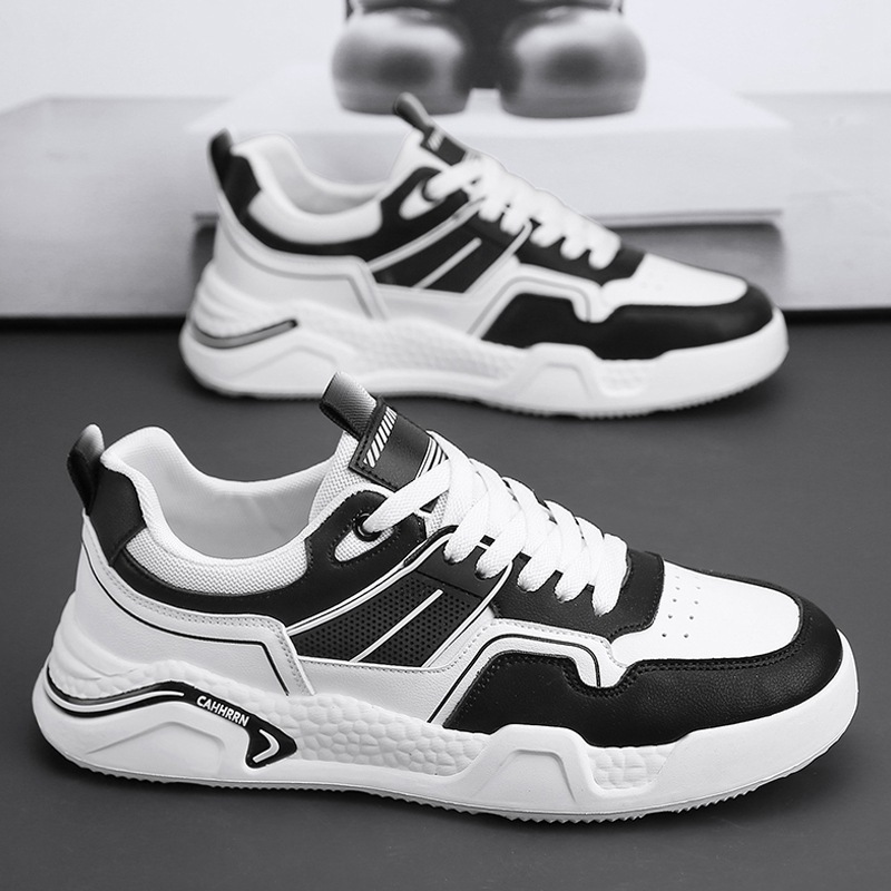 Sneakers Men‘s White Shoes Student Autumn 2023 New Men‘s Shoes Casual Men‘s Microfiber Leather Surface Stylish Sneaker