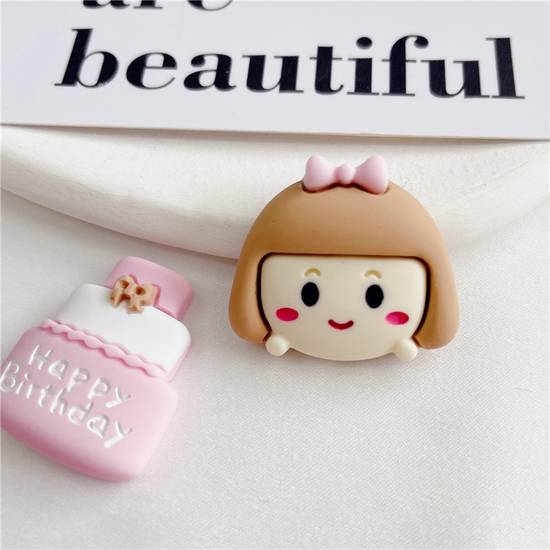 Simulation Feeding Bottle Bib Girl Avatar Resin Jewelry Accessories DIY Phone Case Hair Clips Hair Accessories Cup Sticker Decoration