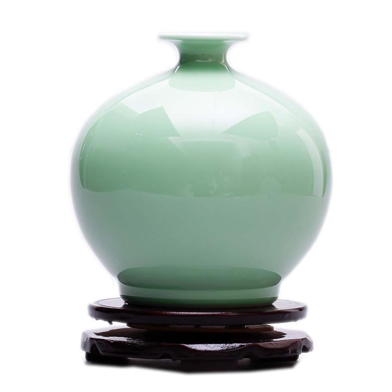 景德镇陶瓷器 影青釉仿古花瓶 中式复古客厅玄关装饰品工艺品摆件