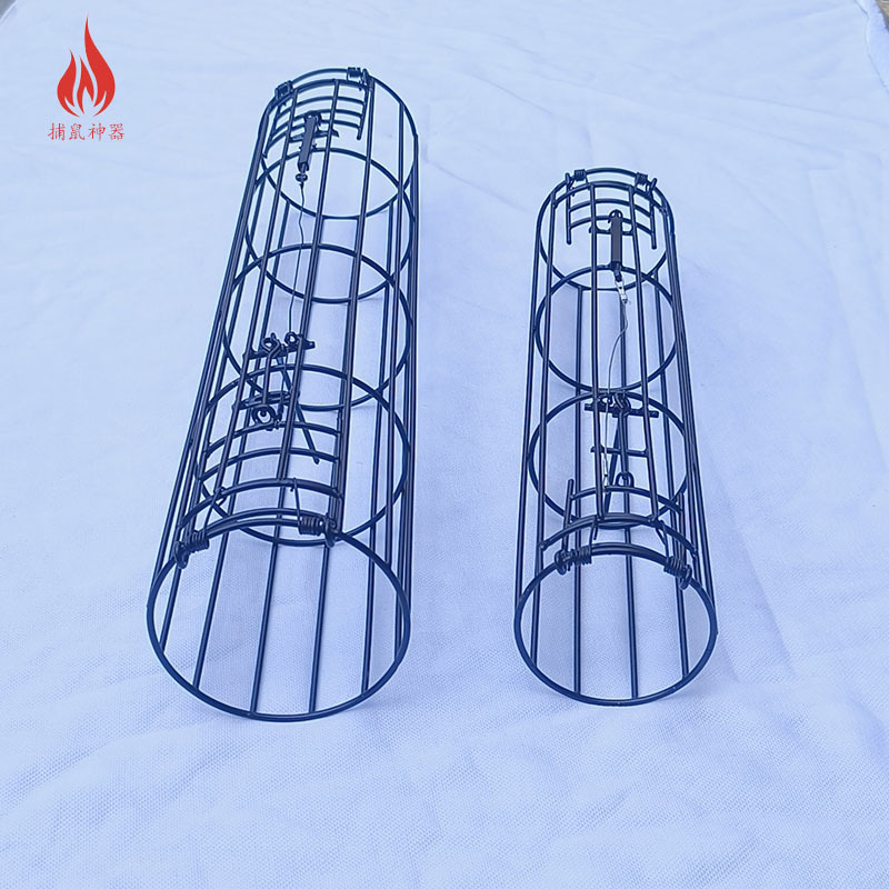 厂家捕鼠黑色圆形灭鼠笼捕抓山上吃竹大老鼠双开门笼-阿里巴巴