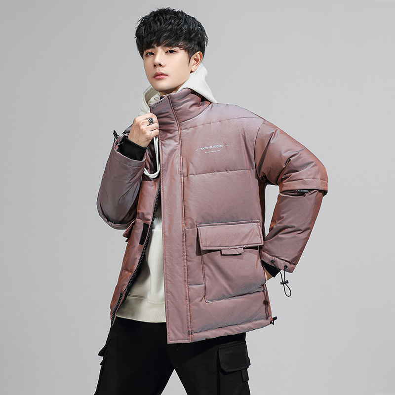 2021冬季新款男士羽绒服男短款潮流韩版立领加厚保暖男装外套代发