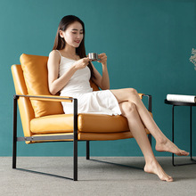 意式极简单人沙发椅简约现代轻奢老虎椅设计师客厅北欧懒人休闲椅