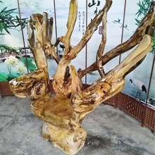香樟天然根雕靠背椅实木椅主人座椅原木太师椅树墩木墩子木凳树桩