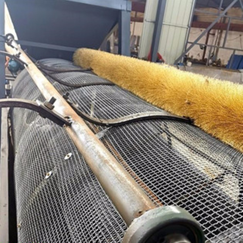 滚筒筛钢丝刷 打磨除锈抛光 砖厂钢网滚土防堵钢丝刷