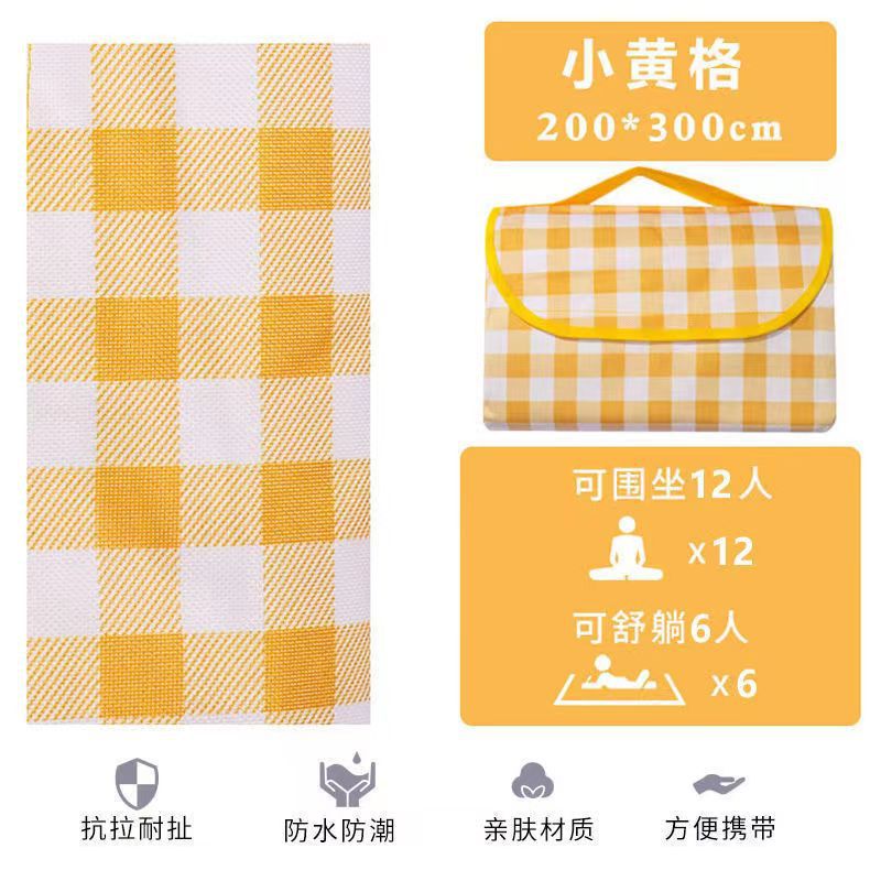 INS Style Picnic Mat Spring Outing Moisture Proof Pad Thickened Outdoor Picnic Outdoor Floor Mat Portable Waterproof Outing Picnic Blanket