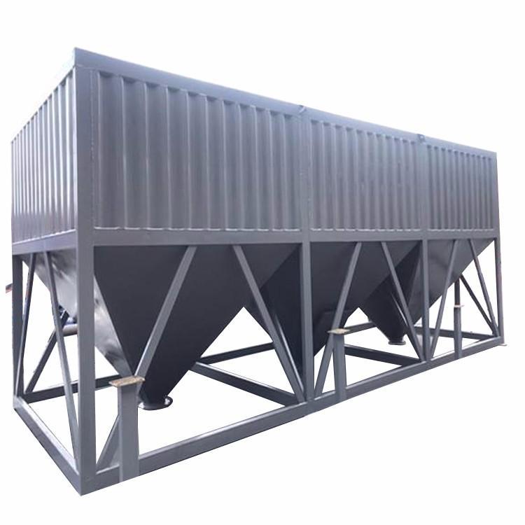 100t卧式水泥仓 搅拌站用卧式粉煤灰储料仓 集装箱水泥仓-阿里巴巴