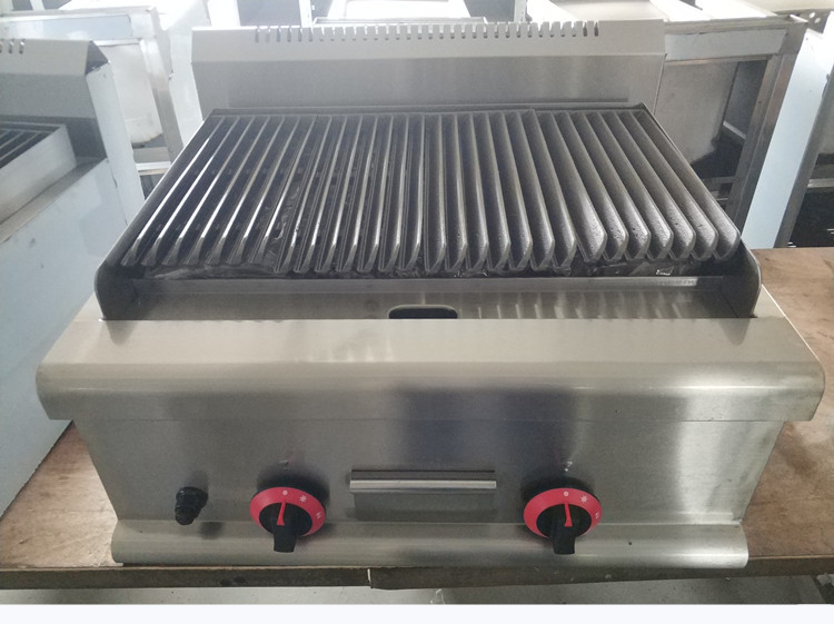 台式火山石烧烤炉煤气商用烤箱天然气牛扒炉煎条纹炉烤生蚝烤肉机
