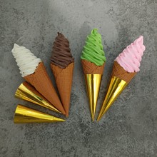 仿真冰淇淋模型商用展示冰激淋机甜蛋筒圣代摆件雪糕玩具一件代发