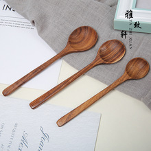 日式相思木勺餐具批发 叉子木勺套装无漆木质汤勺调羹可印LOGO