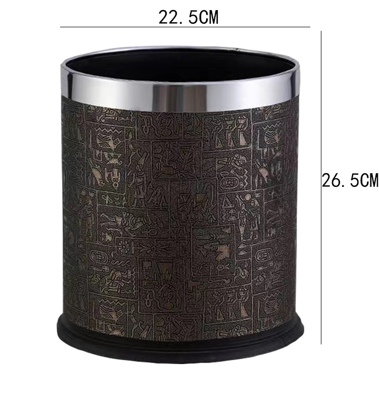 Hotel Guest Room Double-Layer Trash Can Household Kitchen Trash Rack Ktv Office round Plastic Paper Basket