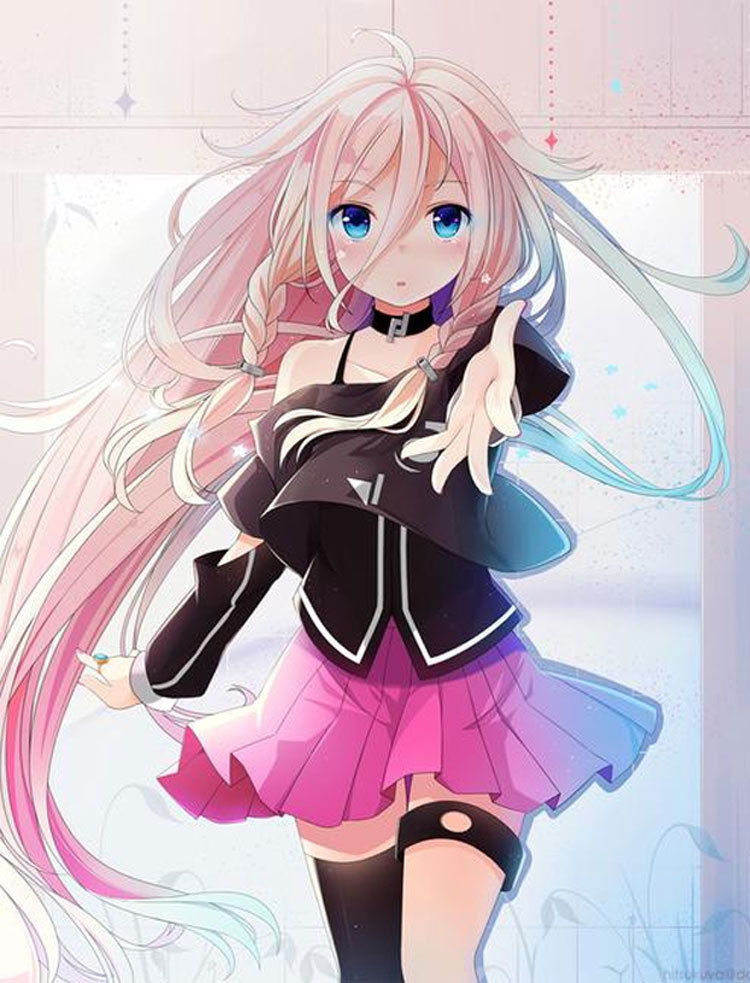 ia视频游戏日本vocaloid3的虚拟歌姬伊爱cos服装cosplay送袜子