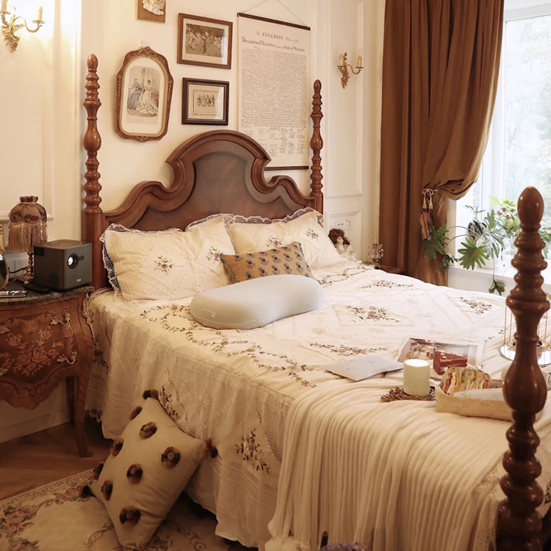5米公主床欧式复古罗马柱主卧1.8米婚床奢华宫廷床