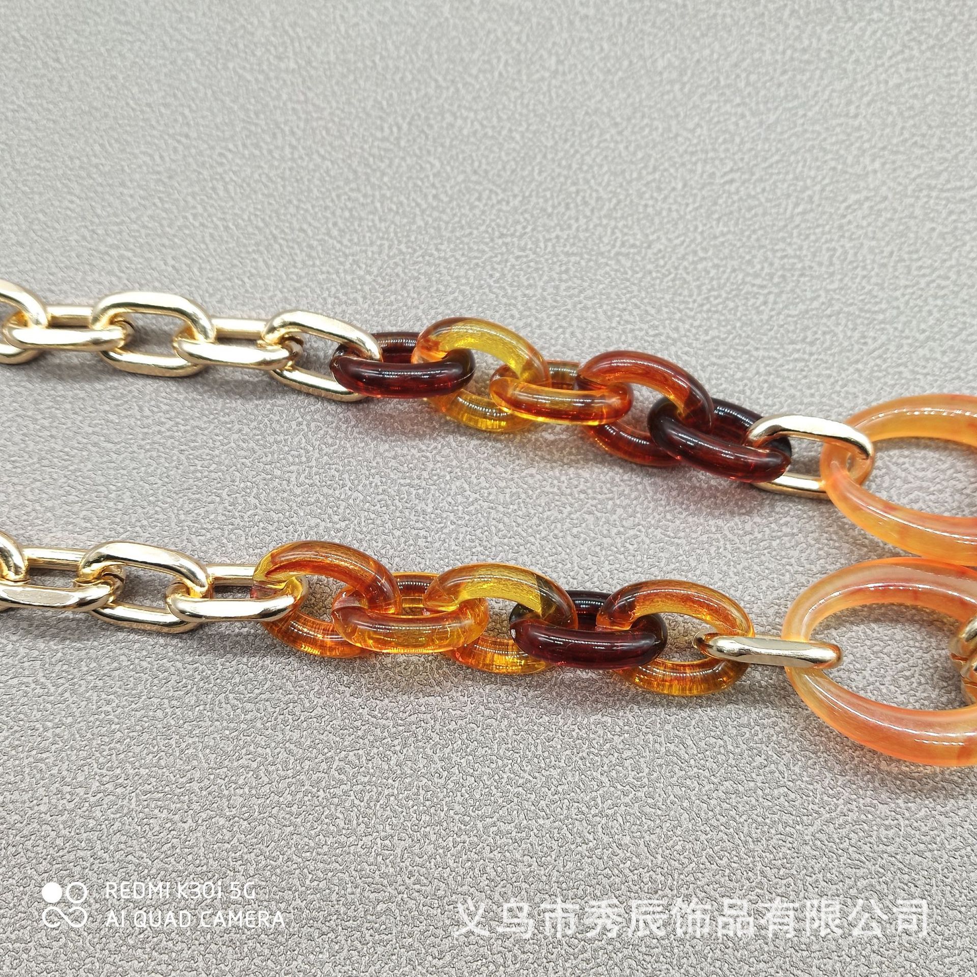 Vintage Tortoise Shell Resin Acrylic Mixed Hardware Vintage Bag Chain Hand-Held Hardware Shoulder Strap Accessories