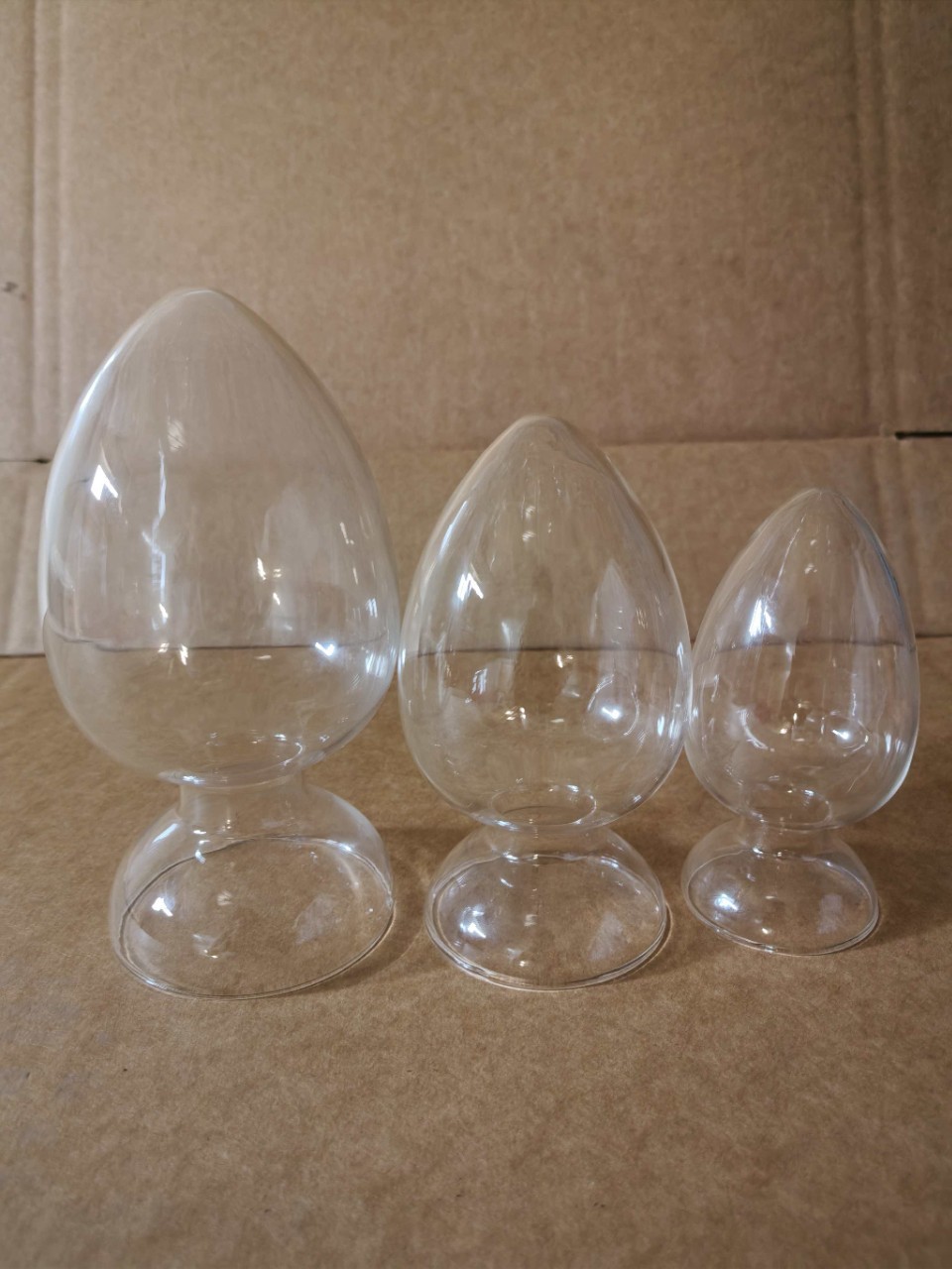 厂家批发样品瓶种子瓶透明锥形种子瓶125ml鸡心瓶倒立展示瓶