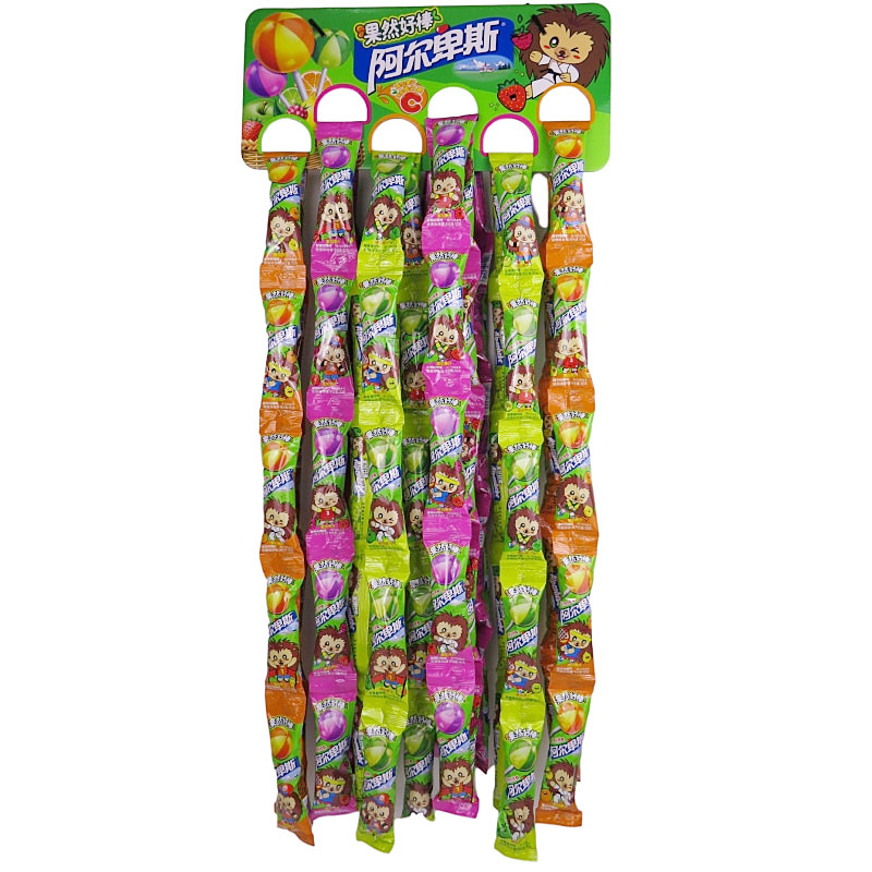 阿尔卑斯果然好棒混合水果棒棒糖硬糖10gx80支陈列板装休闲零食品