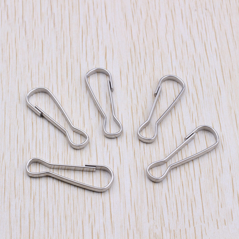 Factory Supply Metal Pig Gallbladder Shaped Clip 304 Stainless Steel Pig Waist Buckle Hardware Accessories Keychain Rotating Iron 8-Shaped Buckle