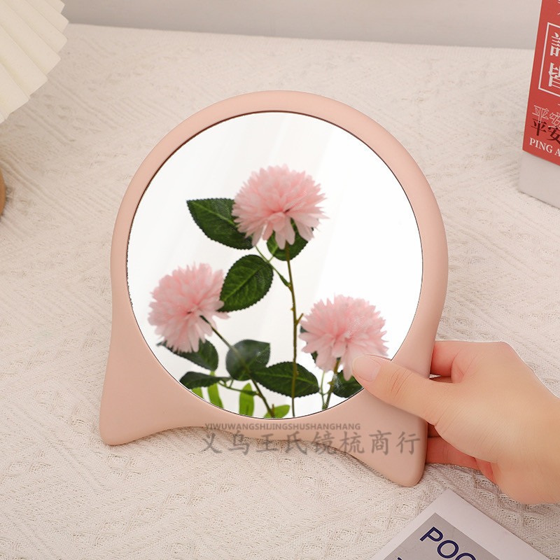 Cute Mirror Household Small Portable Student Office and Dormitory Desktop Desktop Makeup Mirror Girl Heart Dressing Mirror