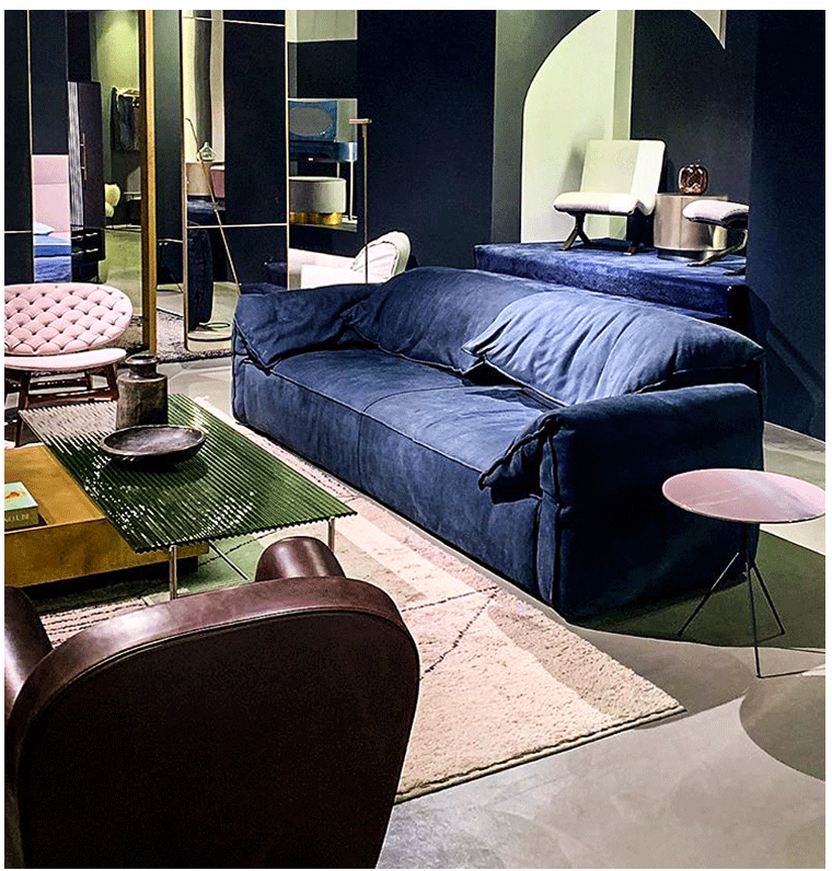 意式极简baxter网红科技布沙发羽绒现代简约轻奢小户型布艺沙发