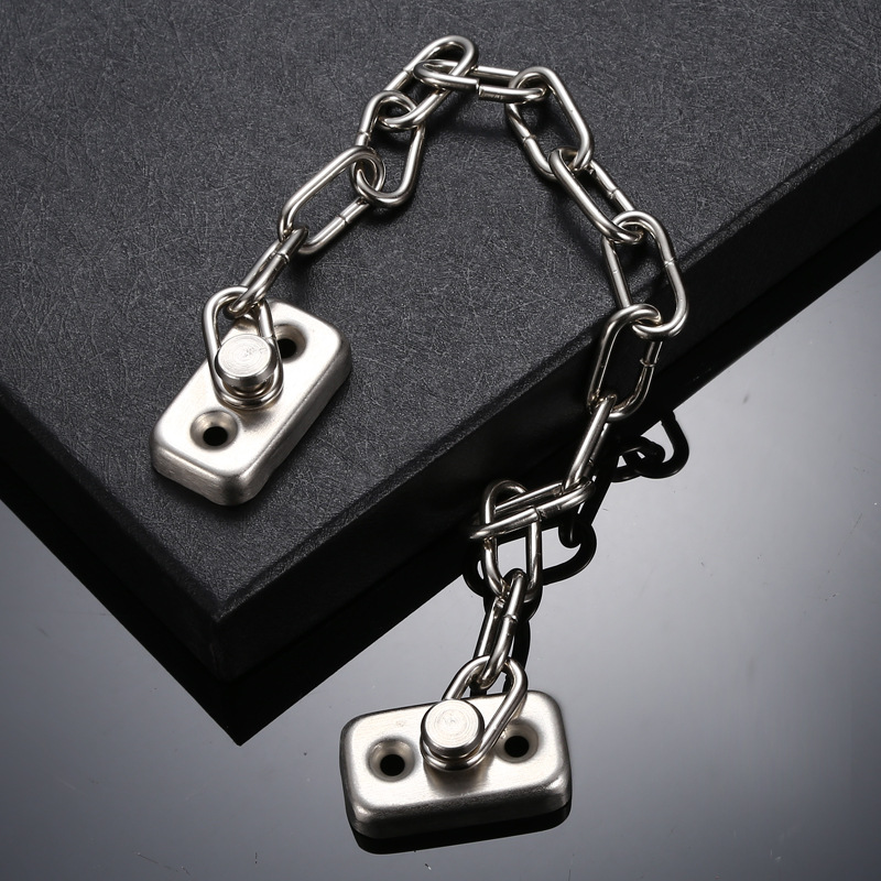 窗户安全锁扣儿童酒店铝合金门窗防护限位器医院不锈钢防盗链条锁